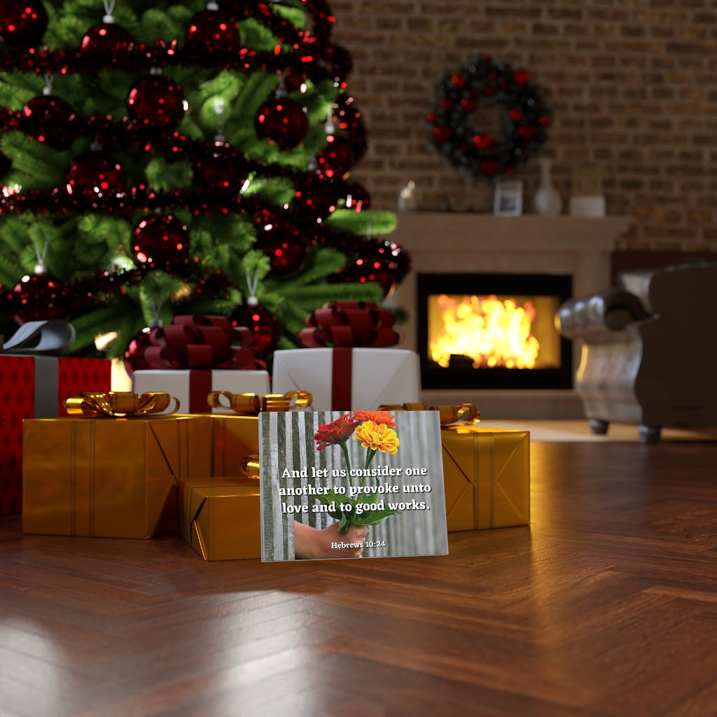 Scripture Walls Unto Love Hebrews 10:24 Bible Verse Canvas Christian Wall Art Ready to Hang Unframed-Express Your Love Gifts