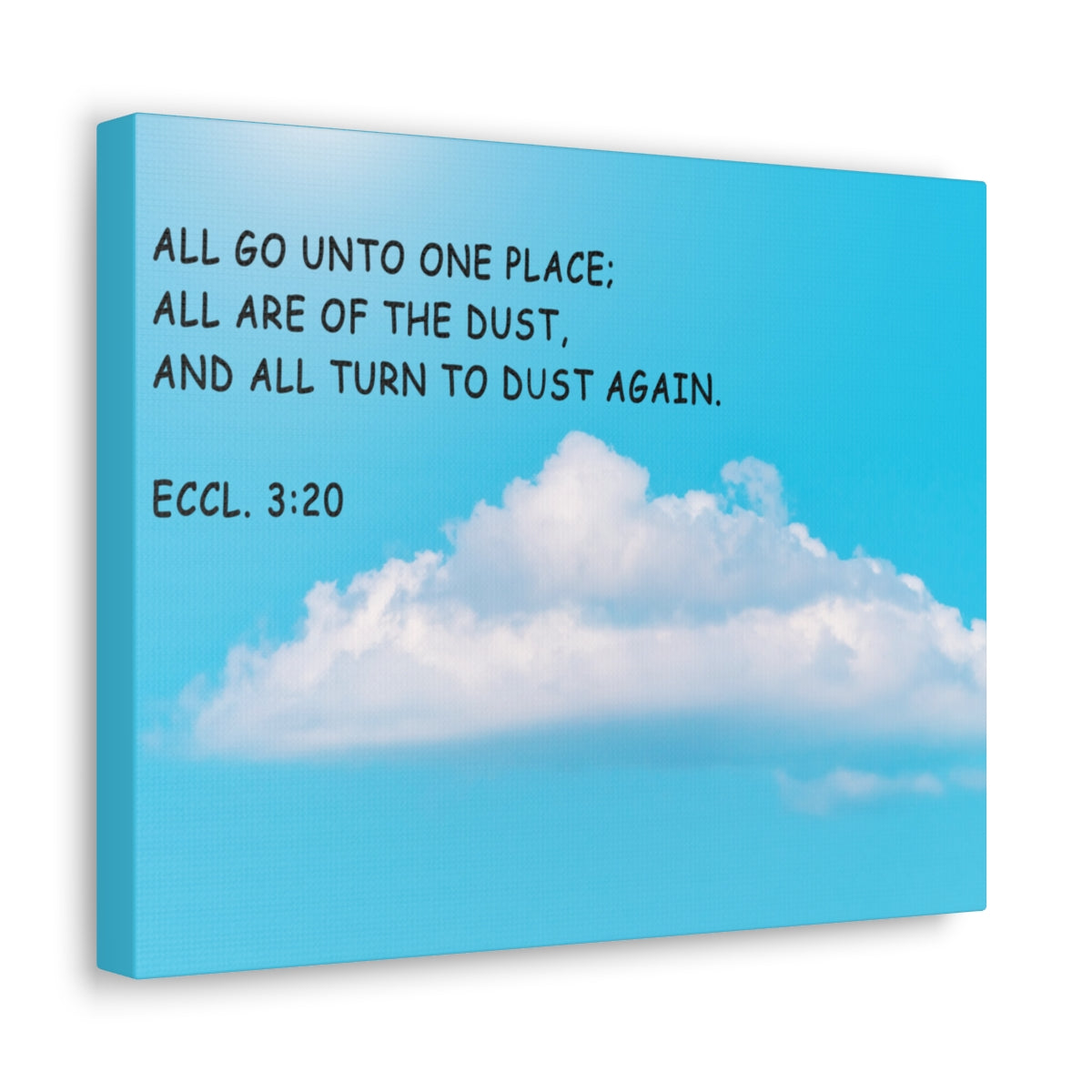 Scripture Walls Unto One Place Ecclesiastes 3:20 Bible Verse Canvas Christian Wall Art Bible Verse Print Ready To Hang Unframed-Express Your Love Gifts