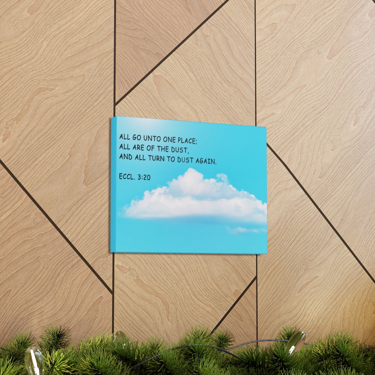 Scripture Walls Unto One Place Ecclesiastes 3:20 Bible Verse Canvas Christian Wall Art Bible Verse Print Ready To Hang Unframed-Express Your Love Gifts