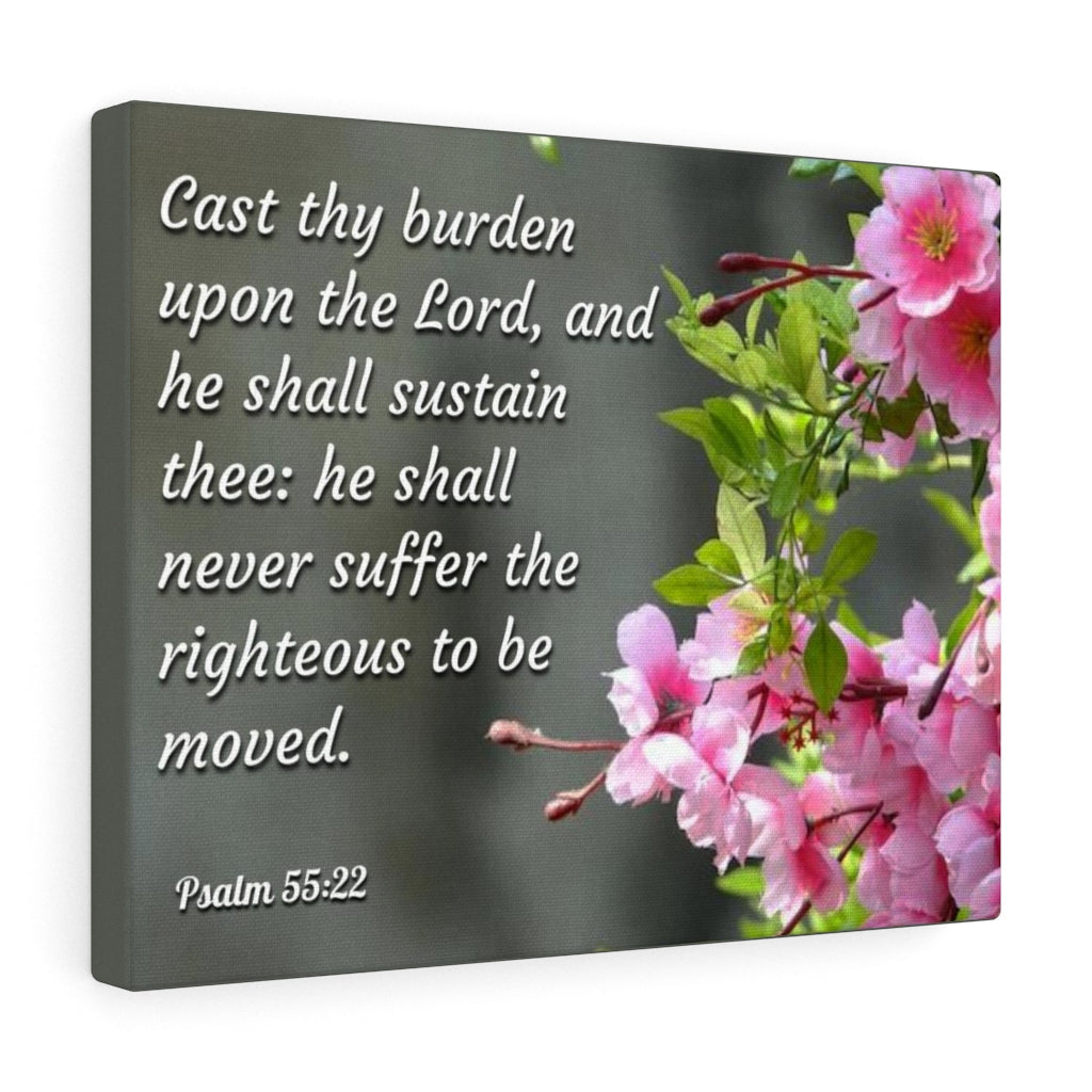 Scripture Walls Upon The Lord Psalm 55:22 Bible Verse Canvas Christian Wall Art Ready to Hang Unframed-Express Your Love Gifts