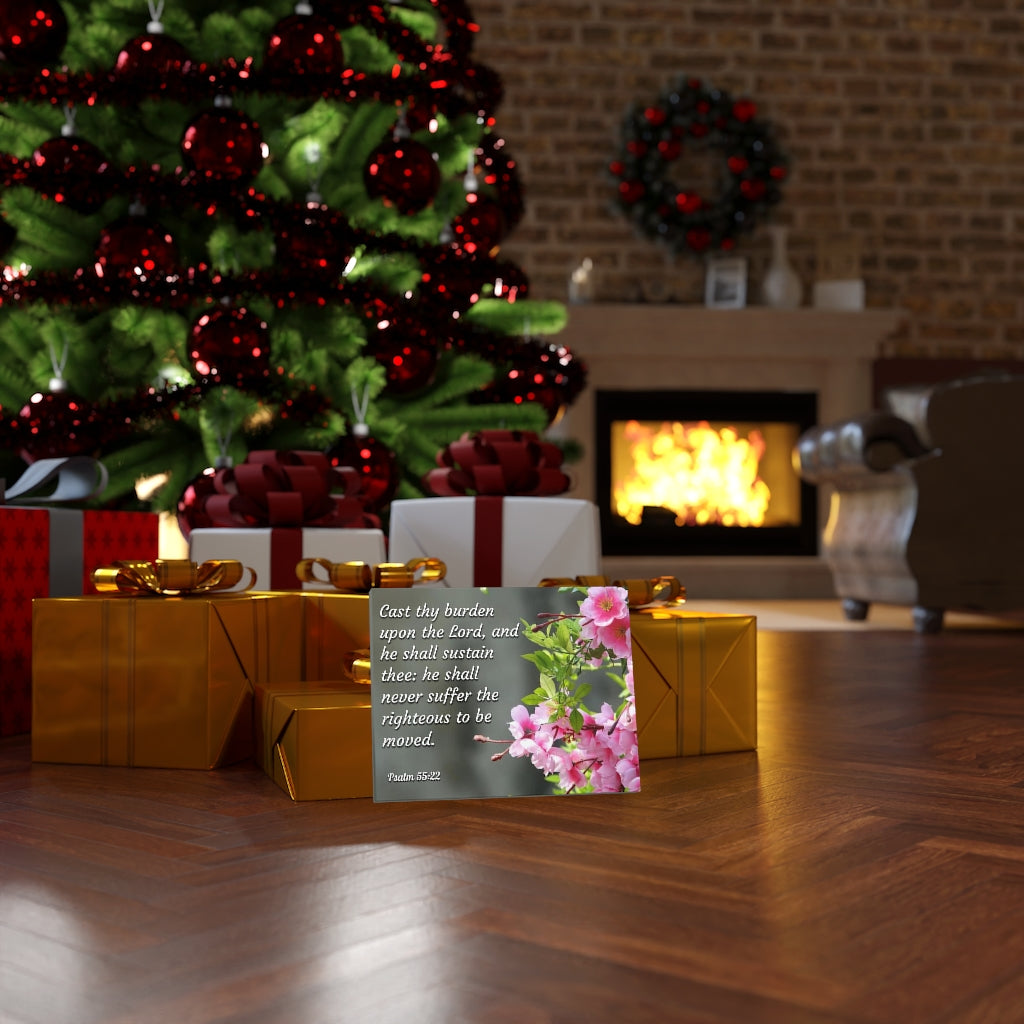 Scripture Walls Upon The Lord Psalm 55:22 Bible Verse Canvas Christian Wall Art Ready to Hang Unframed-Express Your Love Gifts