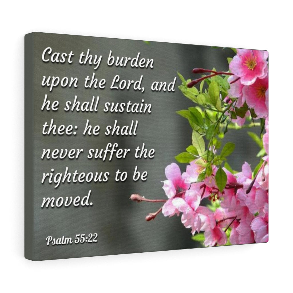 Scripture Walls Upon The Lord Psalm 55:22 Bible Verse Canvas Christian Wall Art Ready to Hang Unframed-Express Your Love Gifts