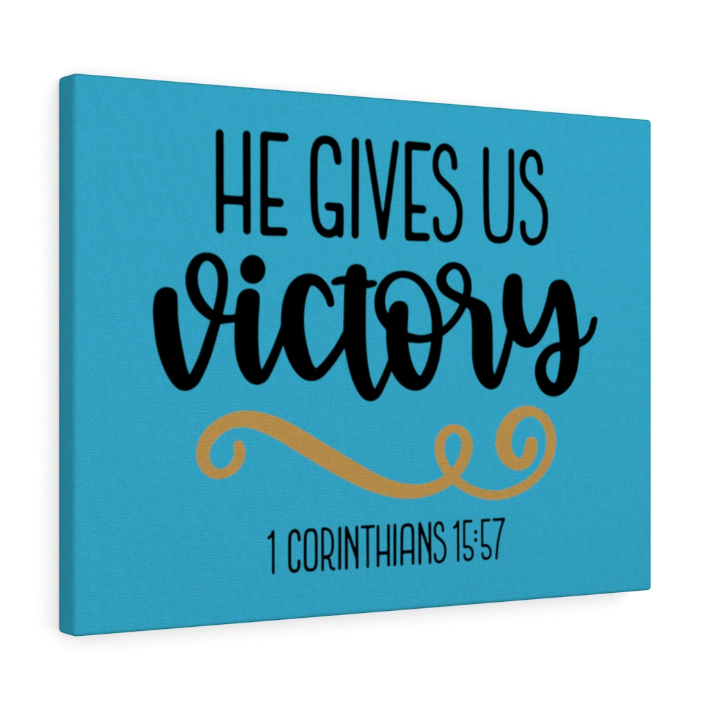 Scripture Walls Victory 1 Corinthians 15:57 Bible Verse Canvas Christian Wall Art Ready to Hang Unframed-Express Your Love Gifts