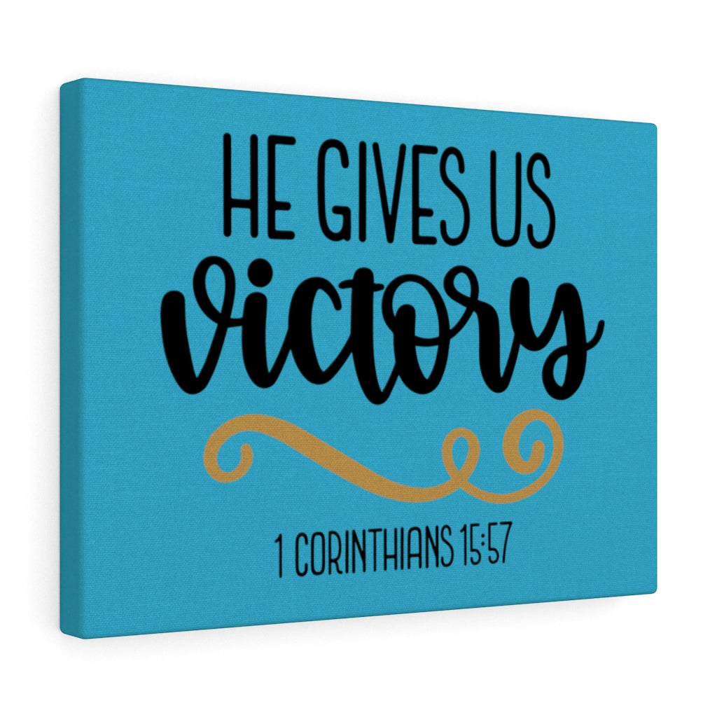 Scripture Walls Victory 1 Corinthians 15:57 Bible Verse Canvas Christian Wall Art Ready to Hang Unframed-Express Your Love Gifts