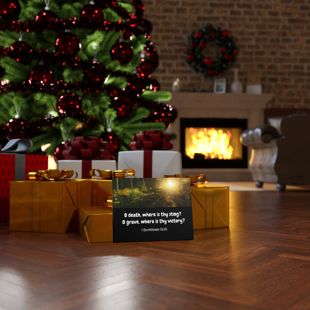 Scripture Walls Victory Over Death 1 Corinthians 15:55 Bible Verse Canvas Christian Wall Art Ready to Hang Unframed-Express Your Love Gifts