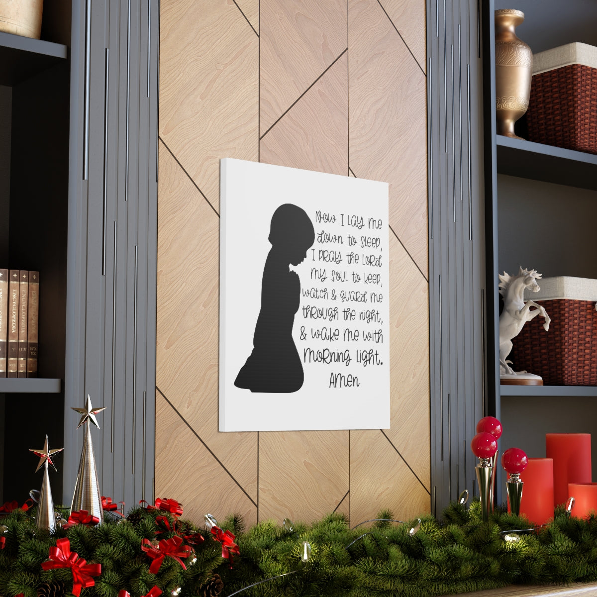 Scripture Walls Wake Me With Morning Psalms 4:8 Christian Wall Art Print Ready to Hang Unframed-Express Your Love Gifts