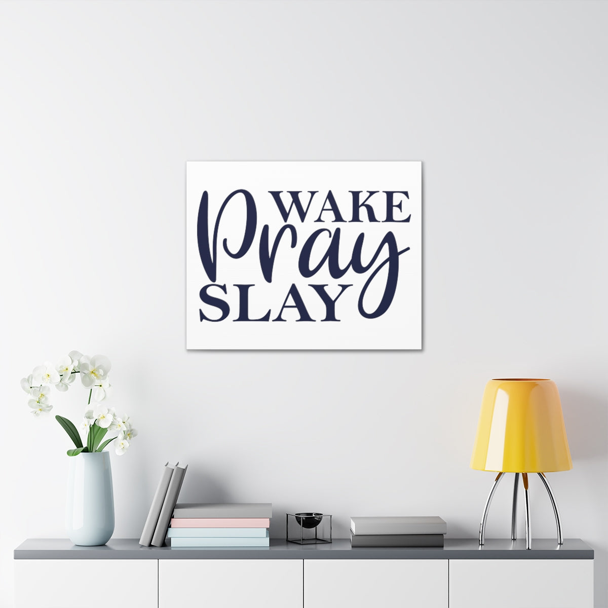 Scripture Walls Wake Pray Slay 2 Timothy 1:3 Christian Wall Art Print Ready to Hang Unframed-Express Your Love Gifts