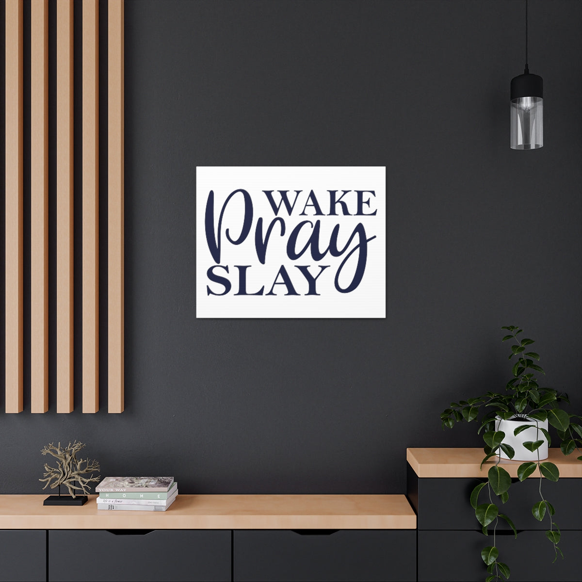 Scripture Walls Wake Pray Slay 2 Timothy 1:3 Christian Wall Art Print Ready to Hang Unframed-Express Your Love Gifts