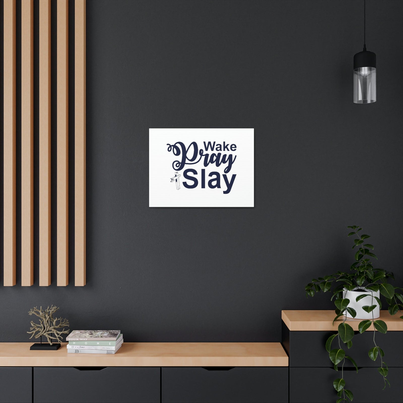 Scripture Walls Wake, Pray, Slay Ephesians 2:10 Christian Wall Art Bible Verse Print Ready to Hang Unframed-Express Your Love Gifts