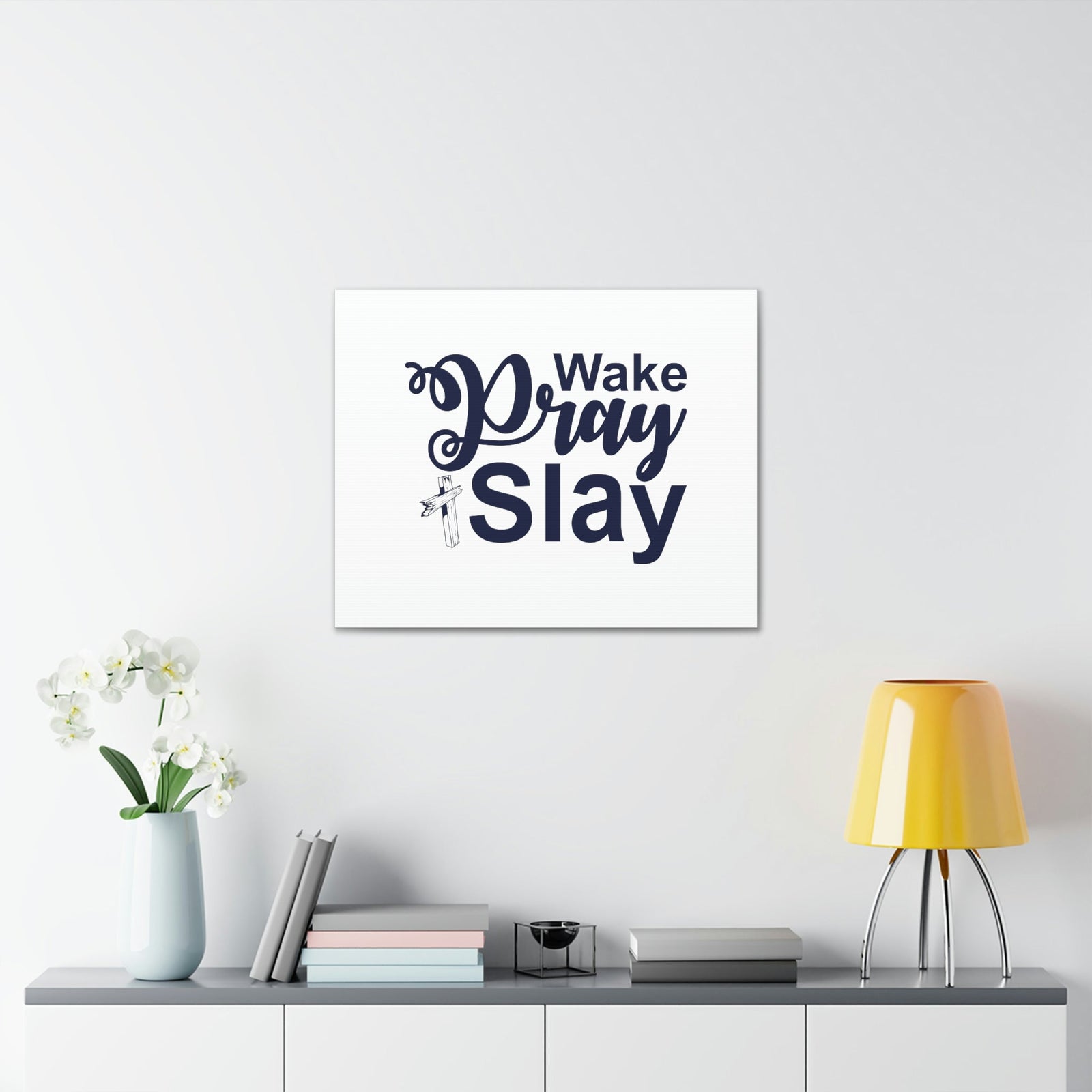 Scripture Walls Wake, Pray, Slay Ephesians 2:10 Christian Wall Art Bible Verse Print Ready to Hang Unframed-Express Your Love Gifts