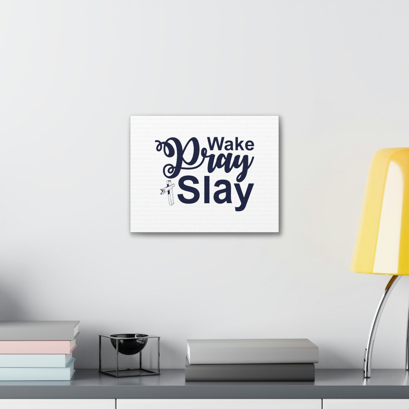 Scripture Walls Wake, Pray, Slay Ephesians 2:10 Christian Wall Art Bible Verse Print Ready to Hang Unframed-Express Your Love Gifts
