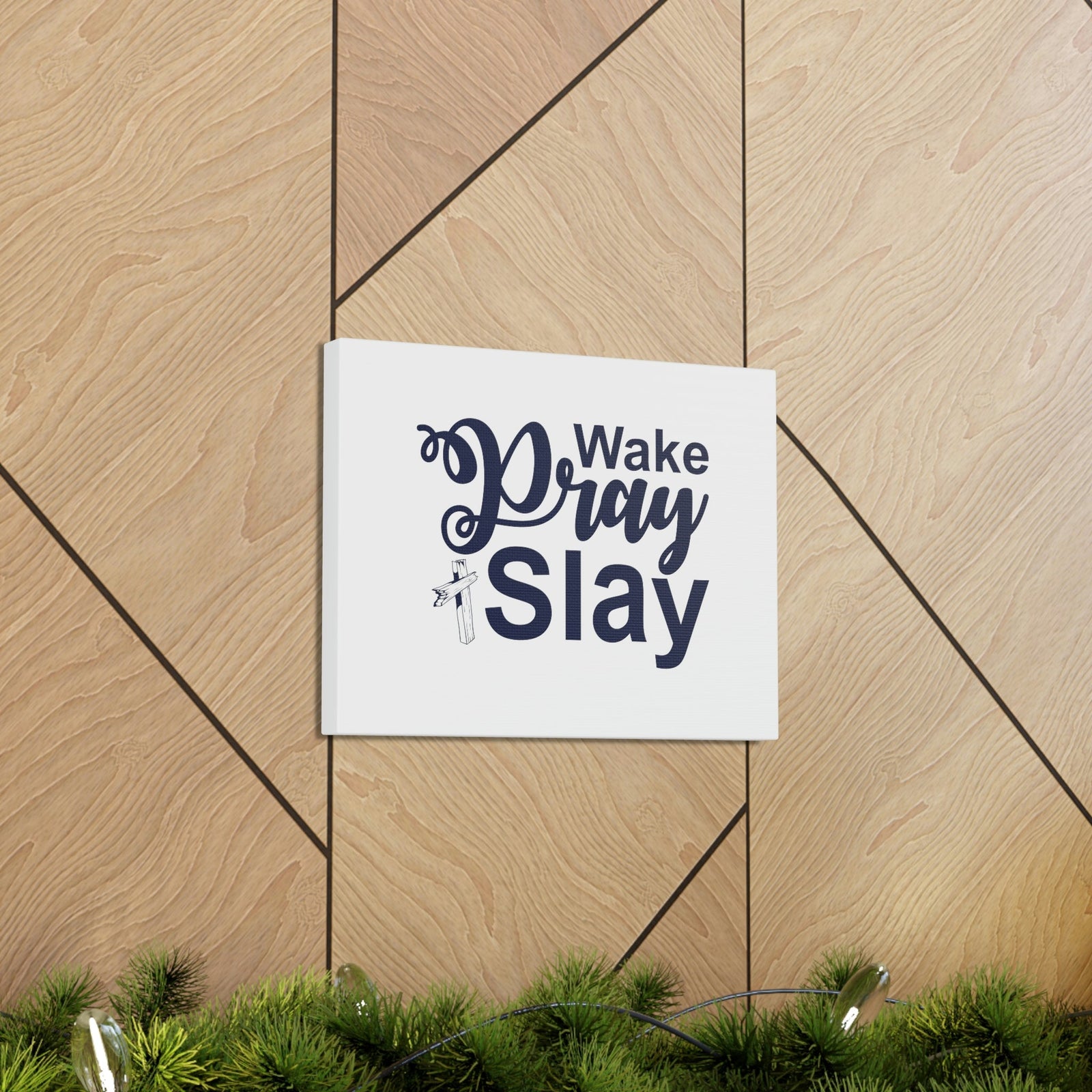 Scripture Walls Wake, Pray, Slay Ephesians 2:10 Christian Wall Art Bible Verse Print Ready to Hang Unframed-Express Your Love Gifts