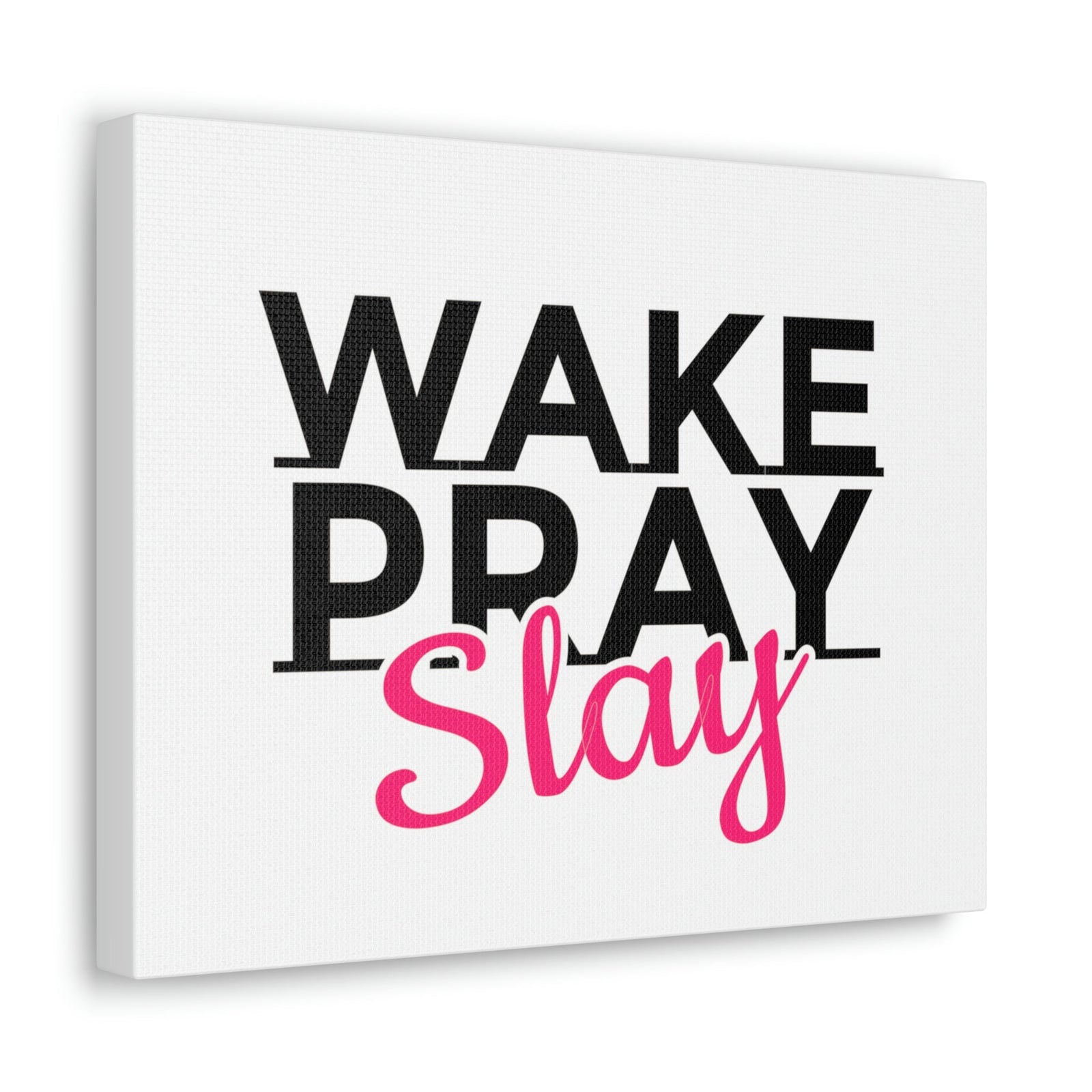 Scripture Walls Wake Pray Slay Psalm 143:8 Christian Wall Art Print Ready to Hang Unframed-Express Your Love Gifts