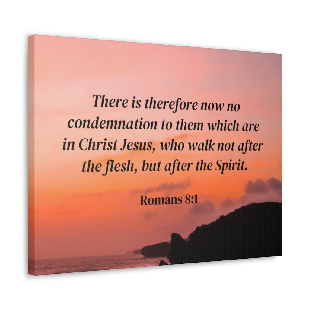 Scripture Walls Walk After The Spirit Romans 8:1 Bible Verse Canvas Christian Wall Art Ready to Hang Unframed-Express Your Love Gifts