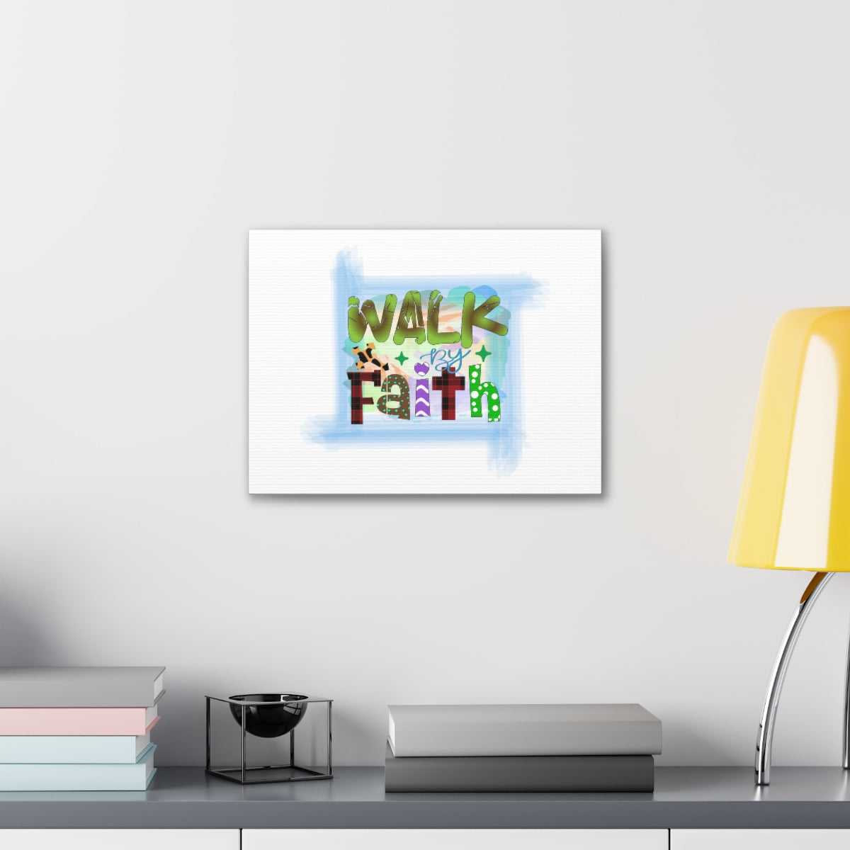 Scripture Walls Walk By Faith 1 John 5:4 Christian Wall Art Bible Verse Print Ready to Hang Unframed-Express Your Love Gifts