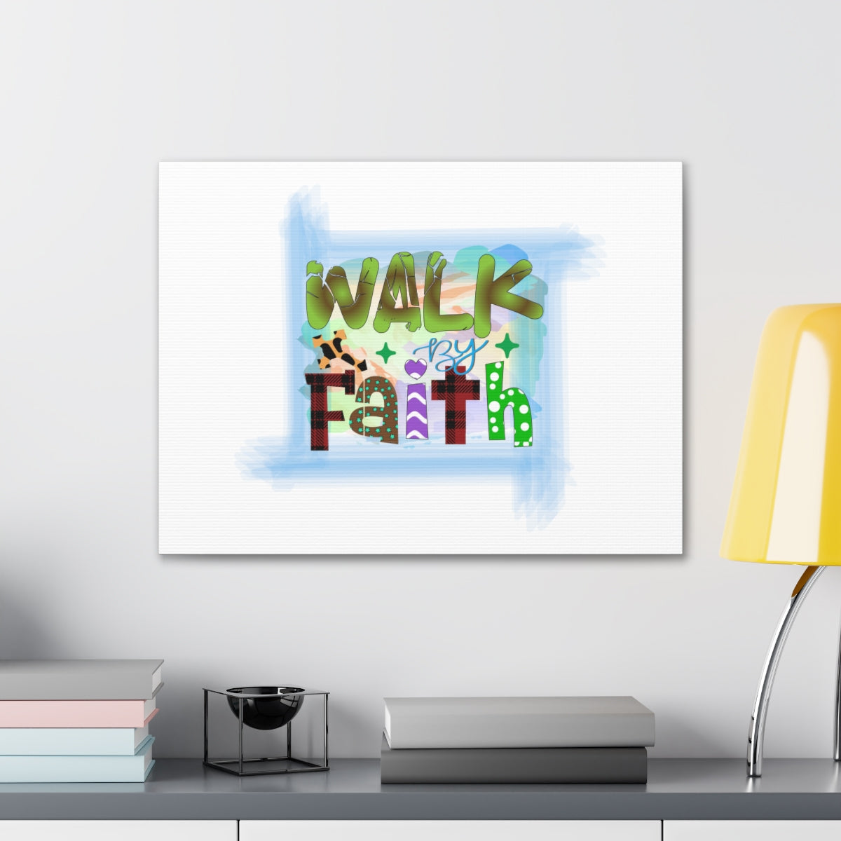 Scripture Walls Walk By Faith 1 John 5:4 Christian Wall Art Bible Verse Print Ready to Hang Unframed-Express Your Love Gifts