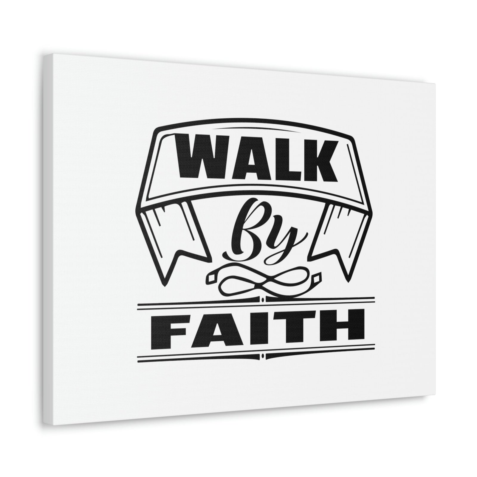 Scripture Walls Walk By Faith 2 Corinthians 5:7 Banner Ornamental Christian Wall Art Bible Verse Print Ready to Hang Unframed-Express Your Love Gifts