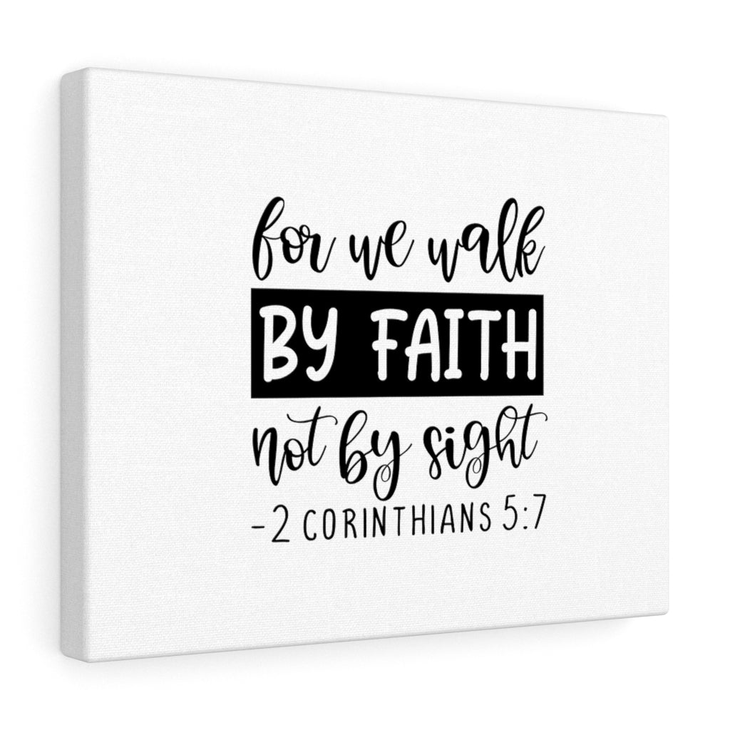 Scripture Walls Walk By Faith 2 Corinthians 5:7 Bible Verse Canvas Christian Wall Art Ready to Hang Unframed-Express Your Love Gifts