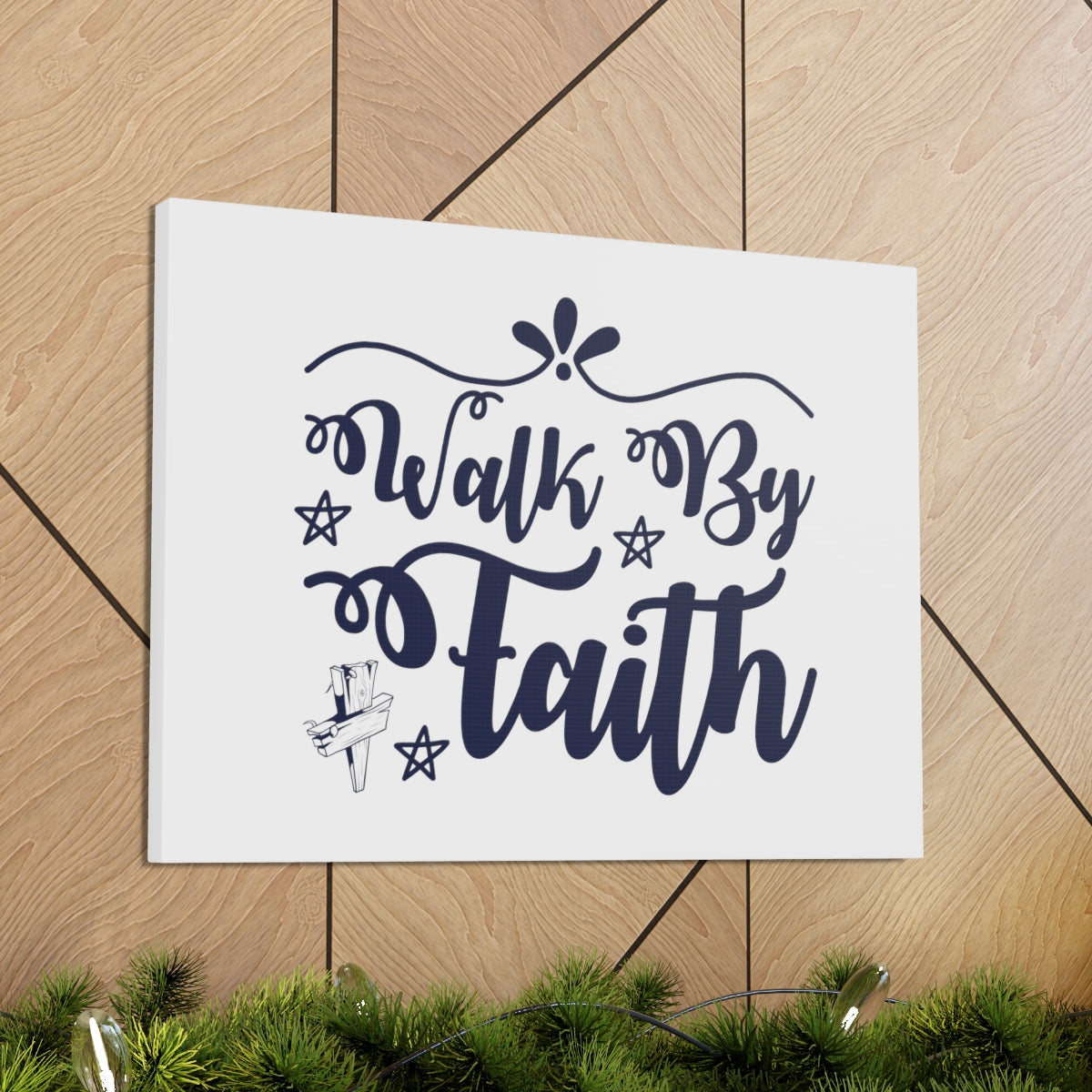 Scripture Walls Walk By Faith 2 Corinthians 5:7 Christian Wall Art Bible Verse Print Ready to Hang Unframed-Express Your Love Gifts