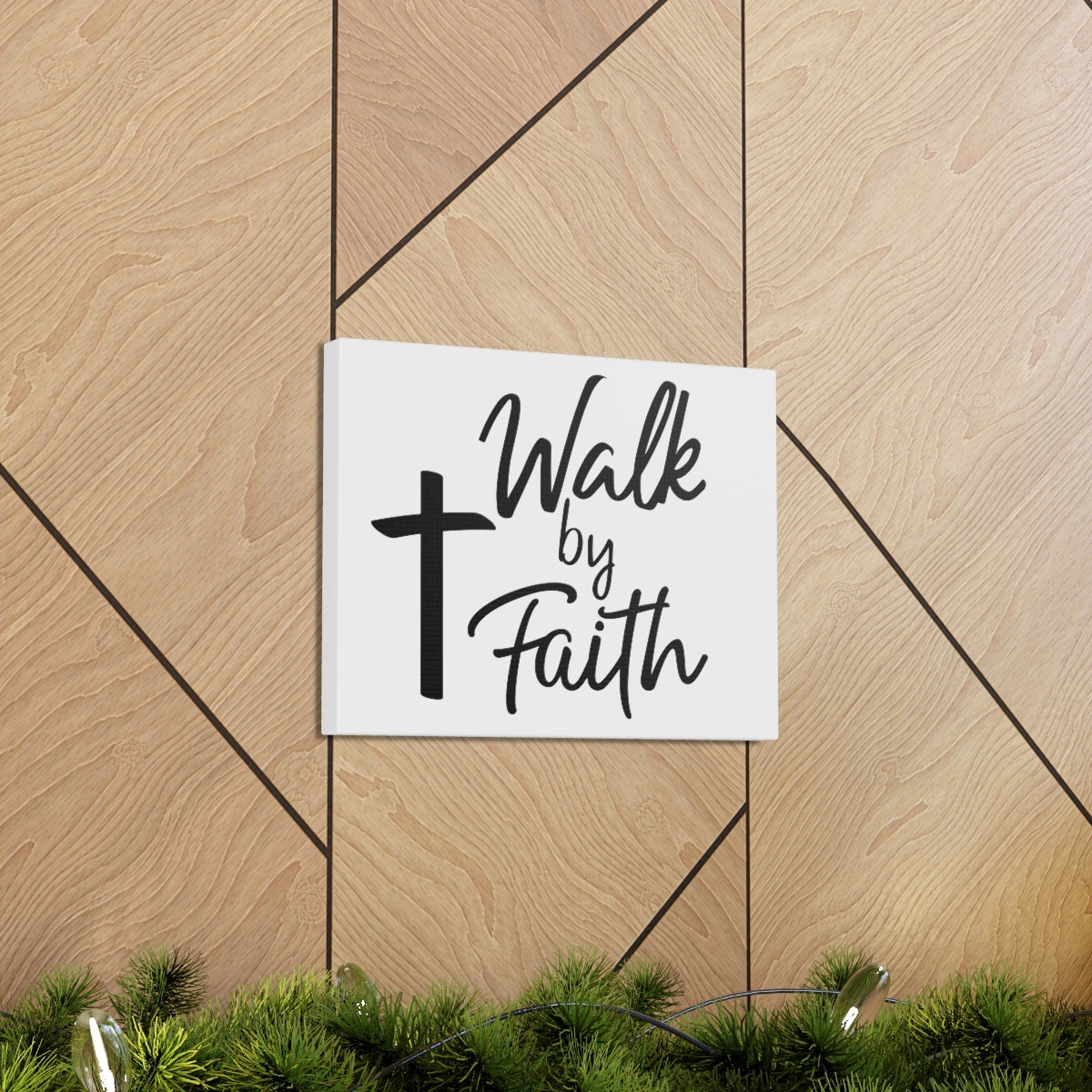 Scripture Walls Walk By Faith 2 Corinthians 5:7 Plain Christian Wall Art Print Ready to Hang Unframed-Express Your Love Gifts
