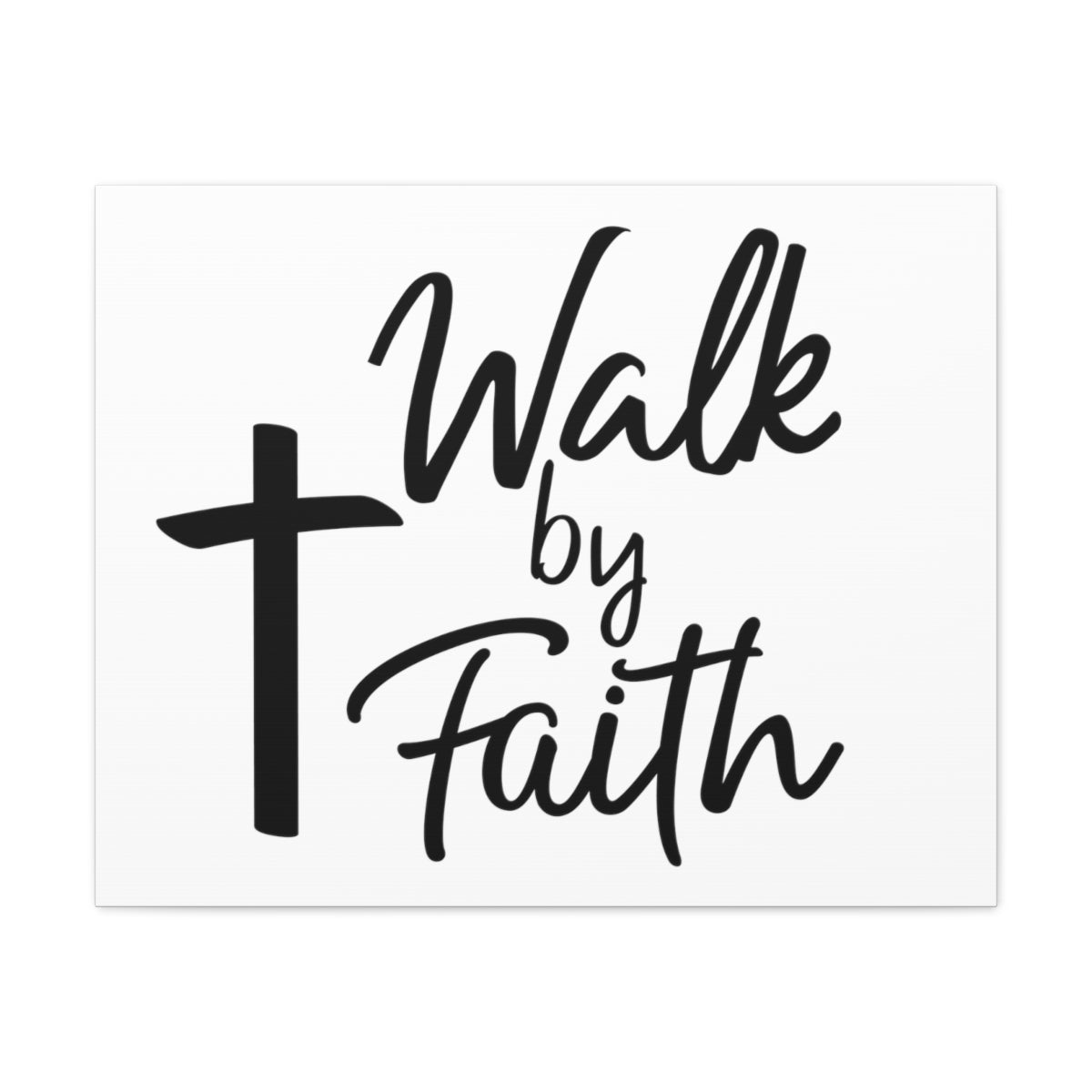 Scripture Walls Walk By Faith 2 Corinthians 5:7 Plain Christian Wall Art Print Ready to Hang Unframed-Express Your Love Gifts