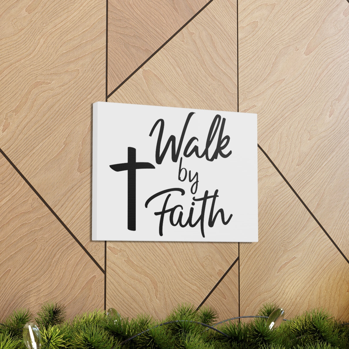 Scripture Walls Walk By Faith 2 Corinthians 5:7 Plain Christian Wall Art Print Ready to Hang Unframed-Express Your Love Gifts