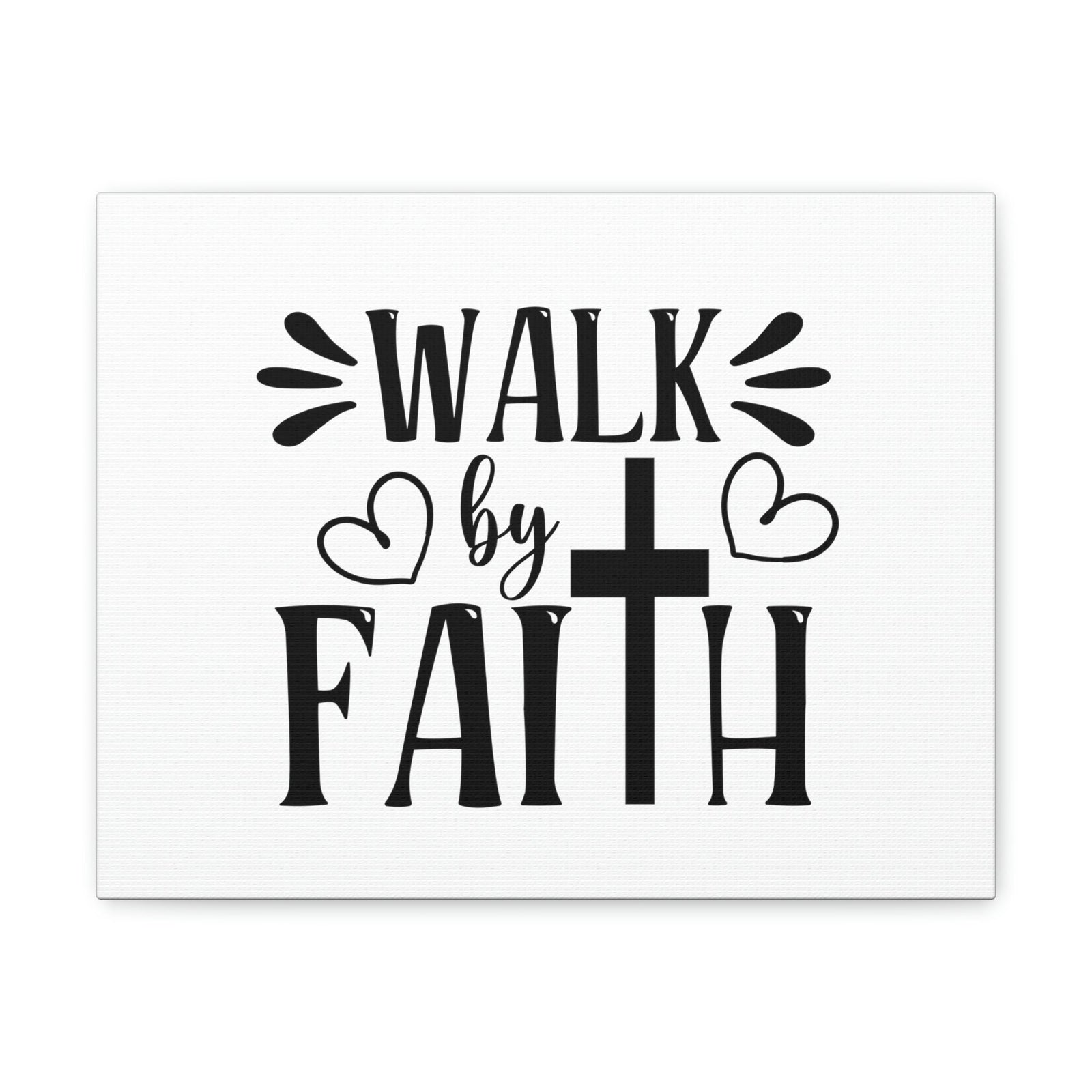 Scripture Walls Walk By Faith 2 Corinthians 5:7 Heart Christian Wall Art Bible Verse Print Ready to Hang Unframed-Express Your Love Gifts