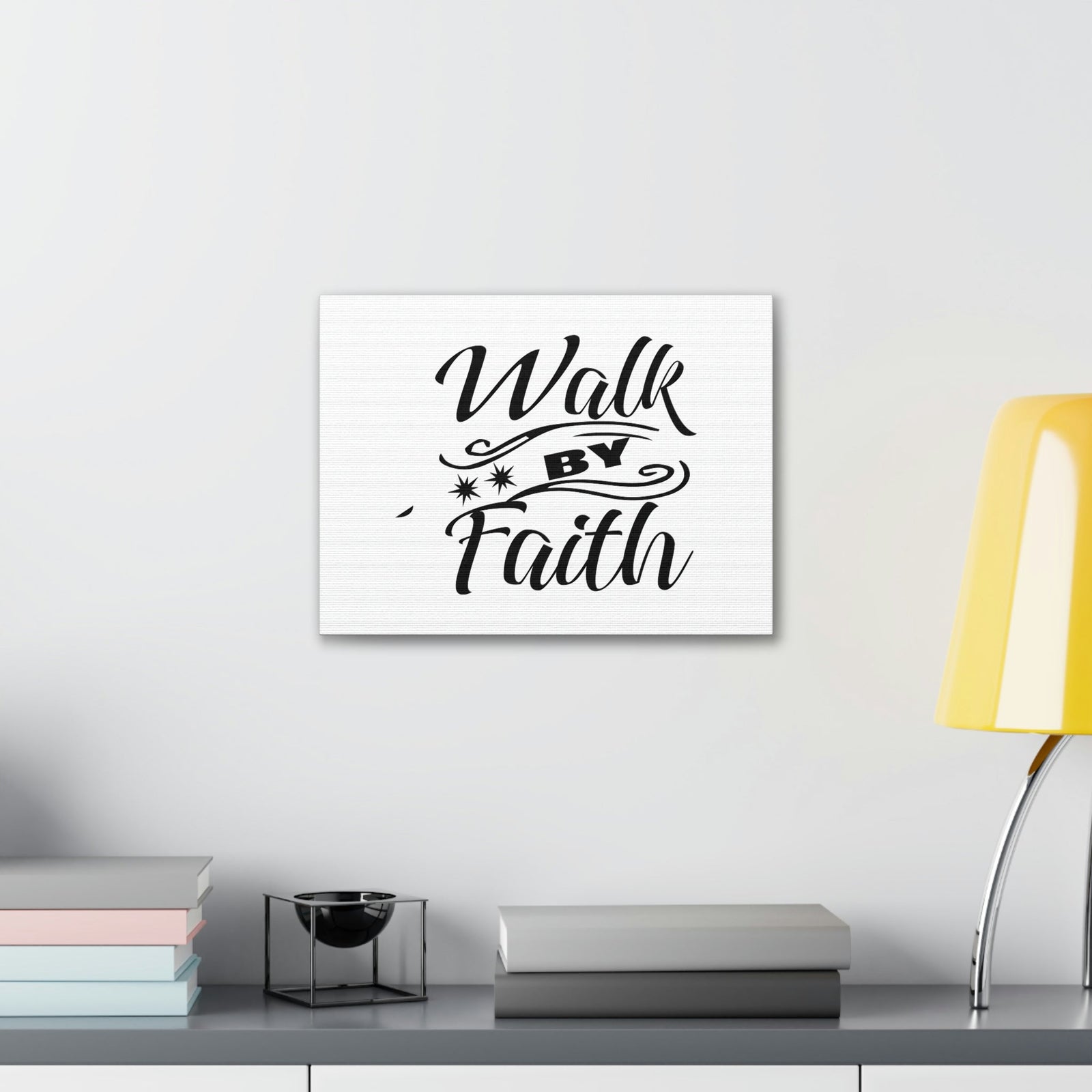 Scripture Walls Walk By Faith 2 Corinthians 5:7 Two Star Christian Wall Art Bible Verse Print Ready to Hang Unframed-Express Your Love Gifts