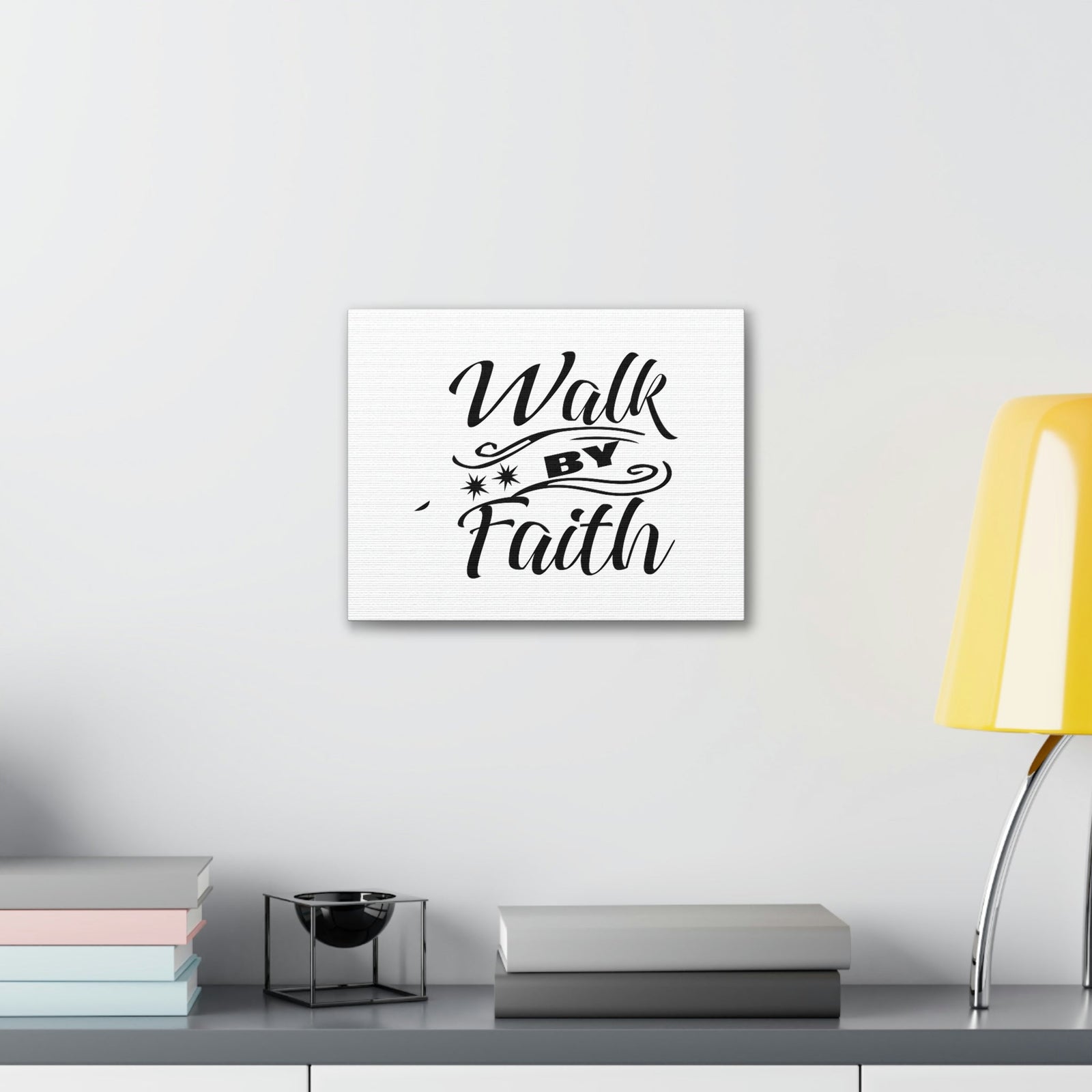 Scripture Walls Walk By Faith 2 Corinthians 5:7 Two Star Christian Wall Art Bible Verse Print Ready to Hang Unframed-Express Your Love Gifts