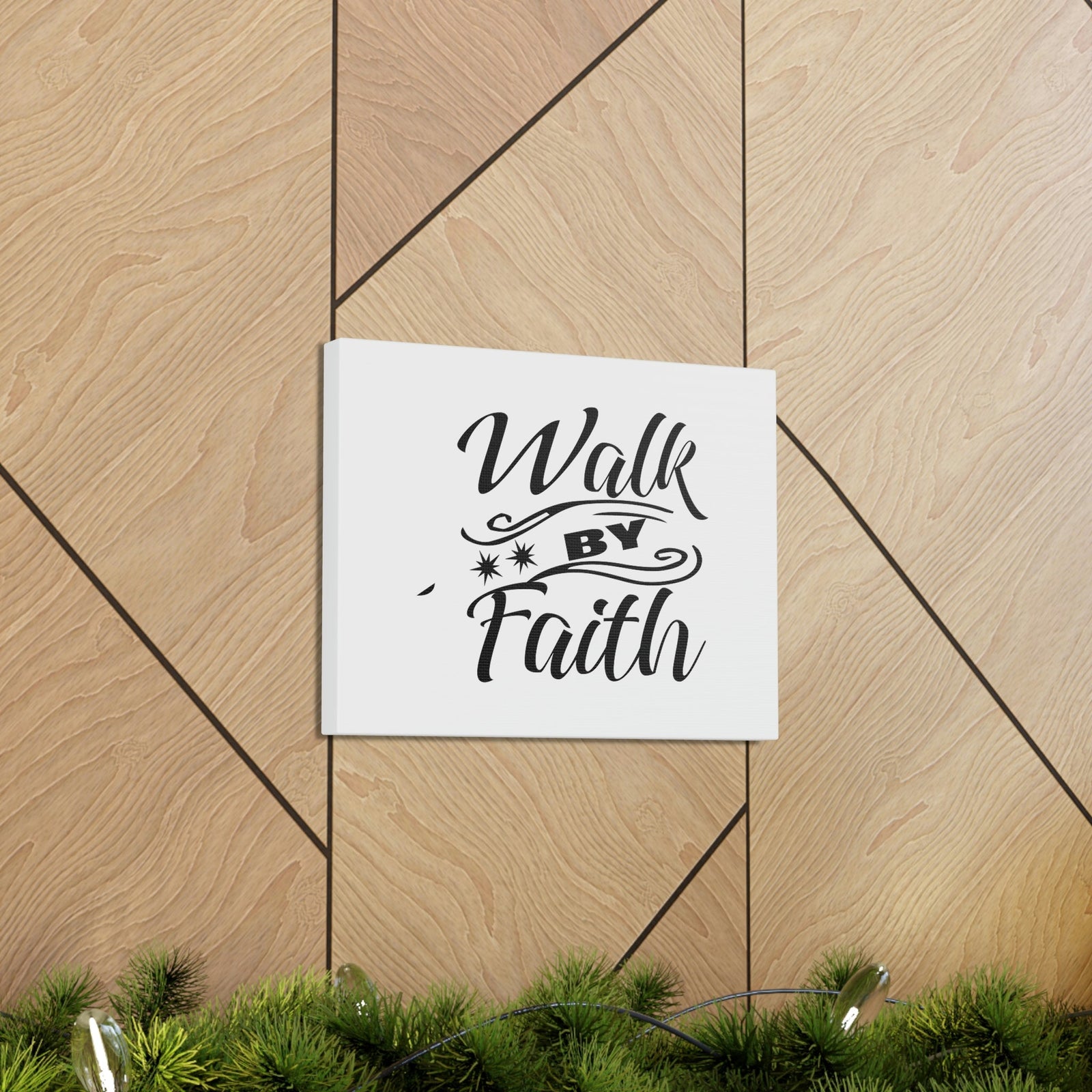 Scripture Walls Walk By Faith 2 Corinthians 5:7 Two Star Christian Wall Art Bible Verse Print Ready to Hang Unframed-Express Your Love Gifts
