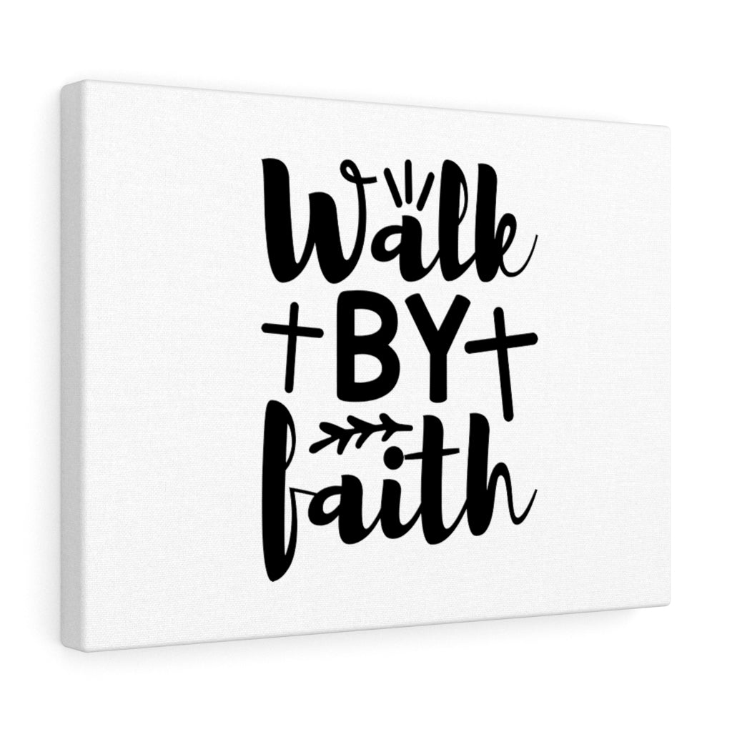 Scripture Walls Walk By Faith Cross Bible Verse Canvas Christian Wall Art Ready to Hang Unframed-Express Your Love Gifts