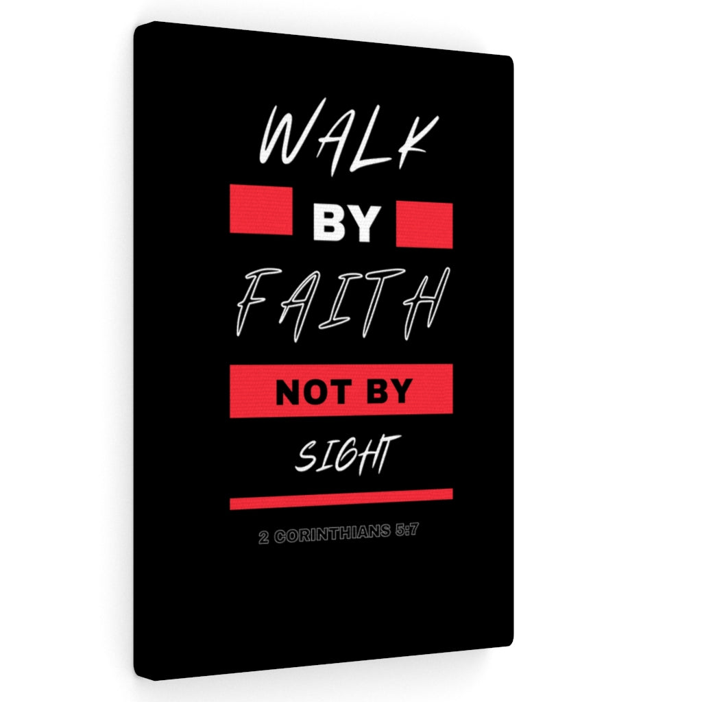Scripture Walls Walk By Faith Not By Sight 2 Corinthians 5:7 Bible Verse Canvas Christian Wall Art Ready to Hang Unframed-Express Your Love Gifts