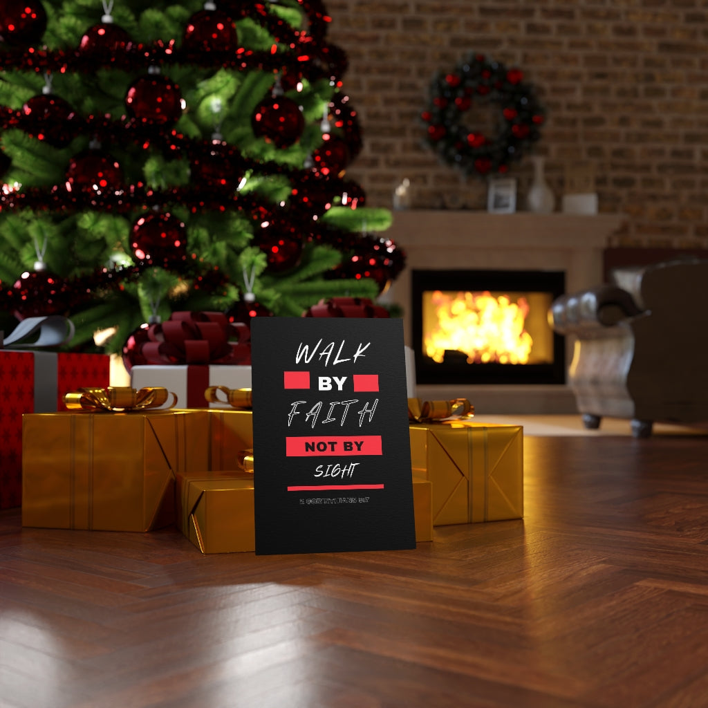 Scripture Walls Walk By Faith Not By Sight 2 Corinthians 5:7 Bible Verse Canvas Christian Wall Art Ready to Hang Unframed-Express Your Love Gifts