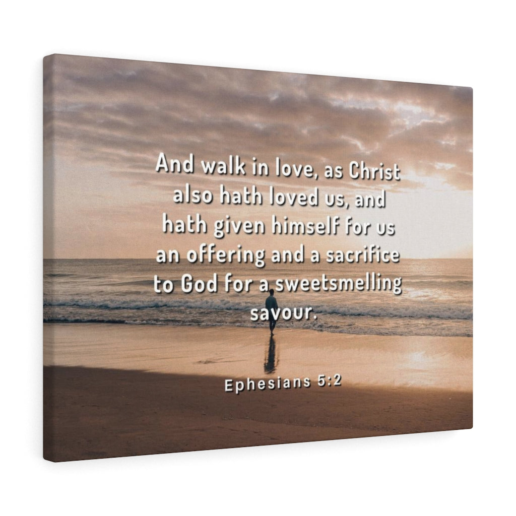Scripture Walls Walk In Love Ephesians 5:2 Bible Verse Canvas Christian Wall Art Ready to Hang Unframed-Express Your Love Gifts