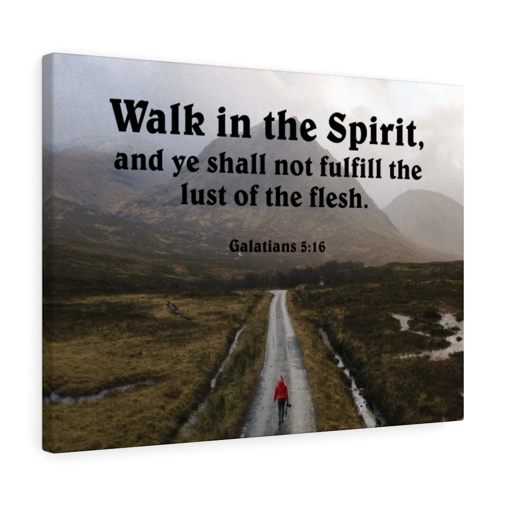 Scripture Walls Walk in The Spirit Galatians 5:16 Bible Verse Canvas Christian Wall Art Ready to Hang Unframed-Express Your Love Gifts