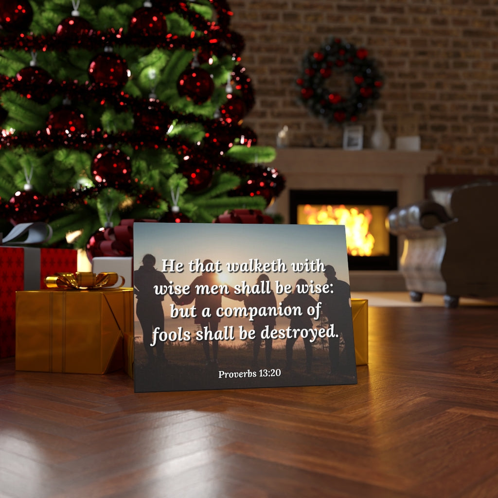 Scripture Walls Walk With Wise Men Proverbs 13:20 Bible Verse Canvas Christian Wall Art Ready to Hang Unframed-Express Your Love Gifts