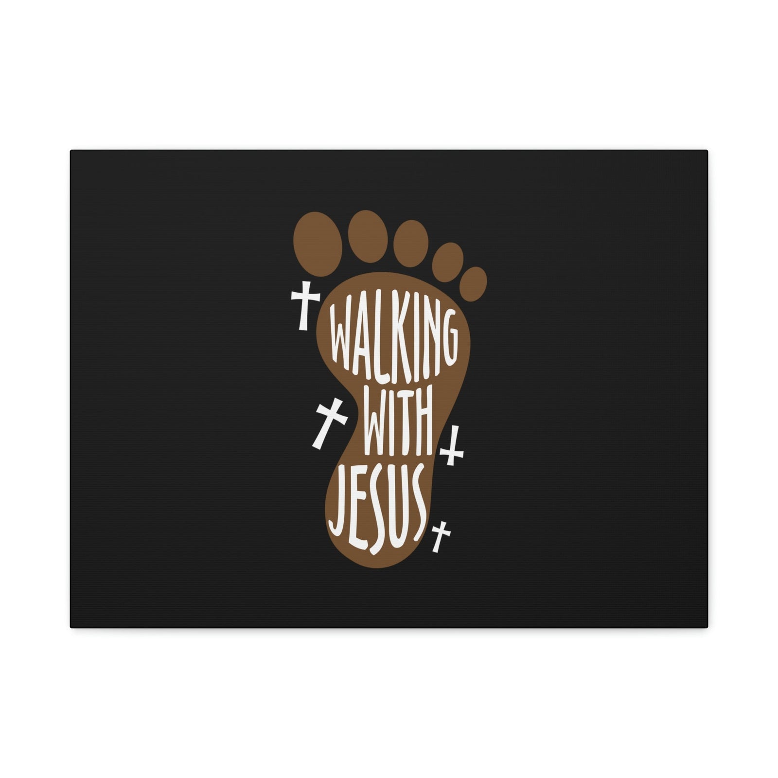 Scripture Walls Walking With Jesus Colossians 2:6 Footprint Christian Wall Art Bible Verse Print Ready to Hang Unframed-Express Your Love Gifts