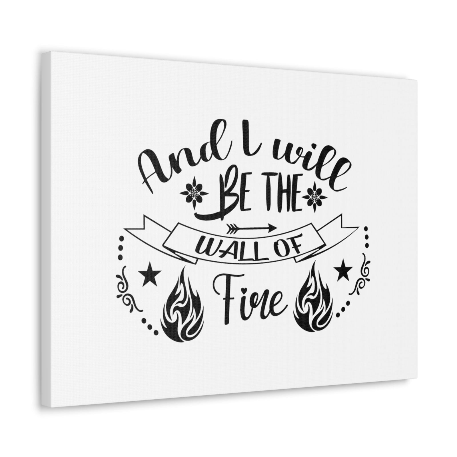 Scripture Walls Wall Of Fire Zechariah 2:5 Christian Wall Art Bible Verse Print Ready to Hang Unframed-Express Your Love Gifts