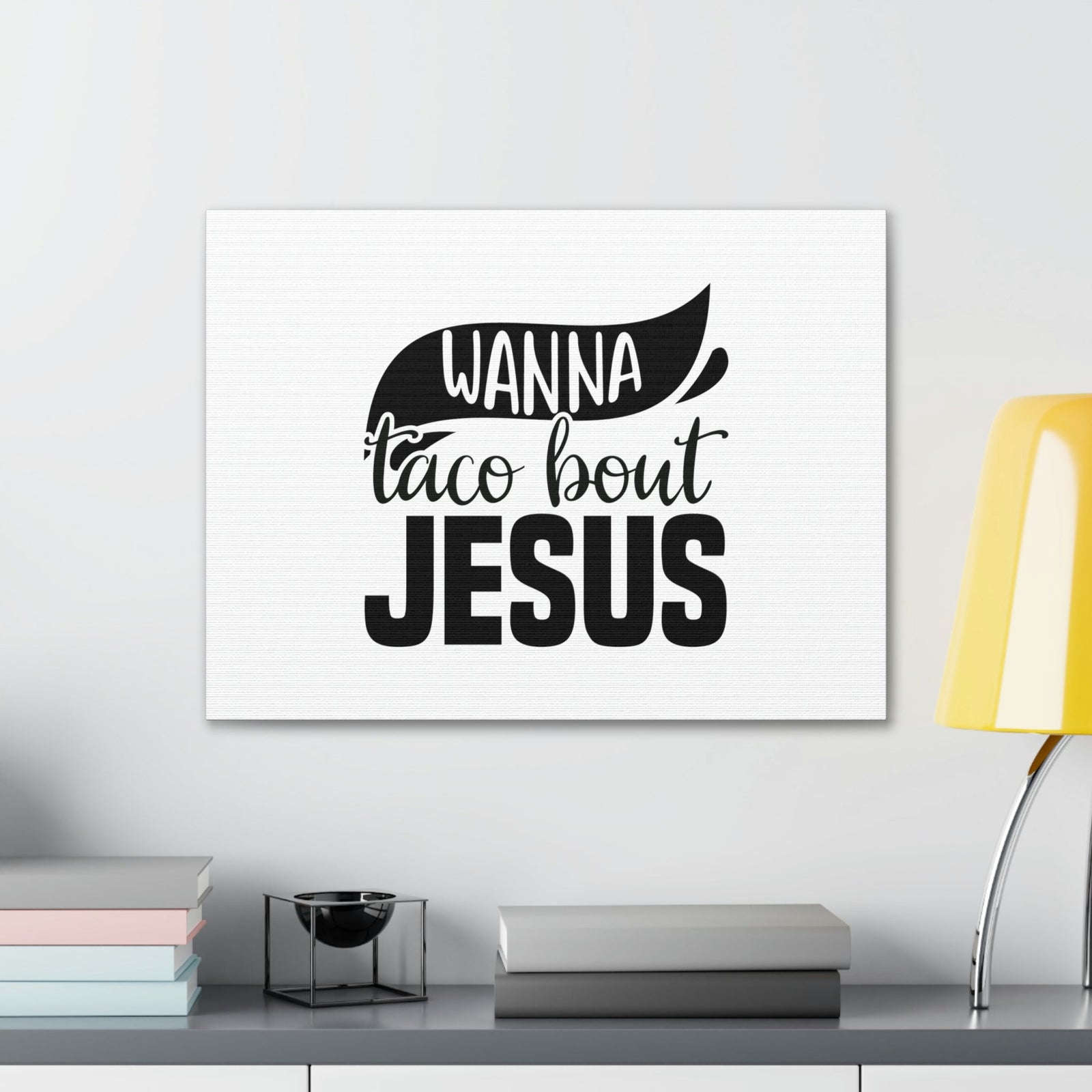 Scripture Walls Wanna Taco Bout Jesus Hebrews 12:2 Black Swish Christian Wall Art Bible Verse Print Ready to Hang Unframed-Express Your Love Gifts