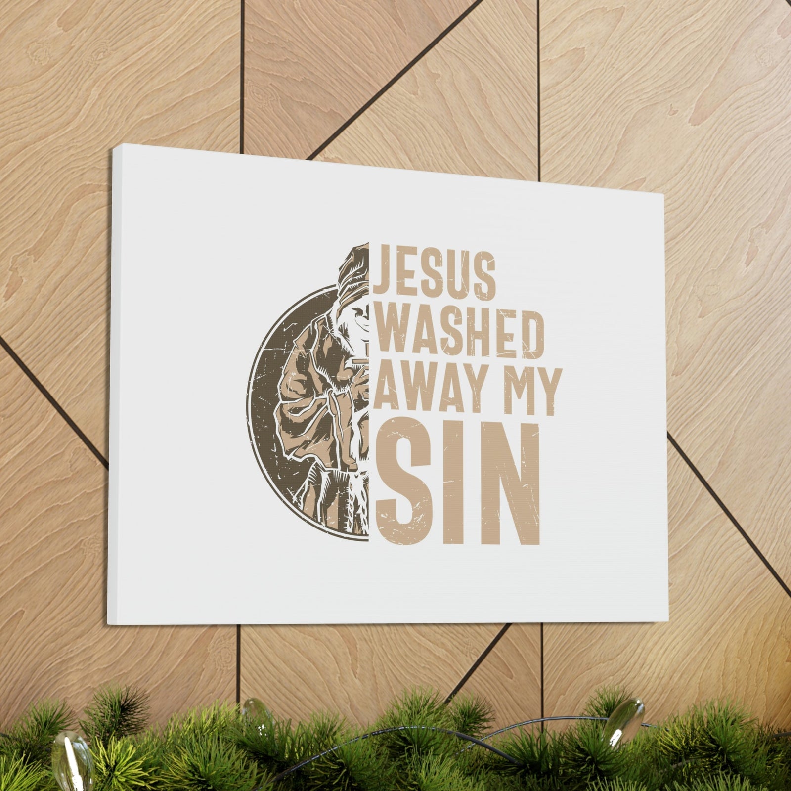 Scripture Walls Washed Away My Sin Psalm 51:2 Christian Wall Art Bible Verse Print Ready to Hang Unframed-Express Your Love Gifts