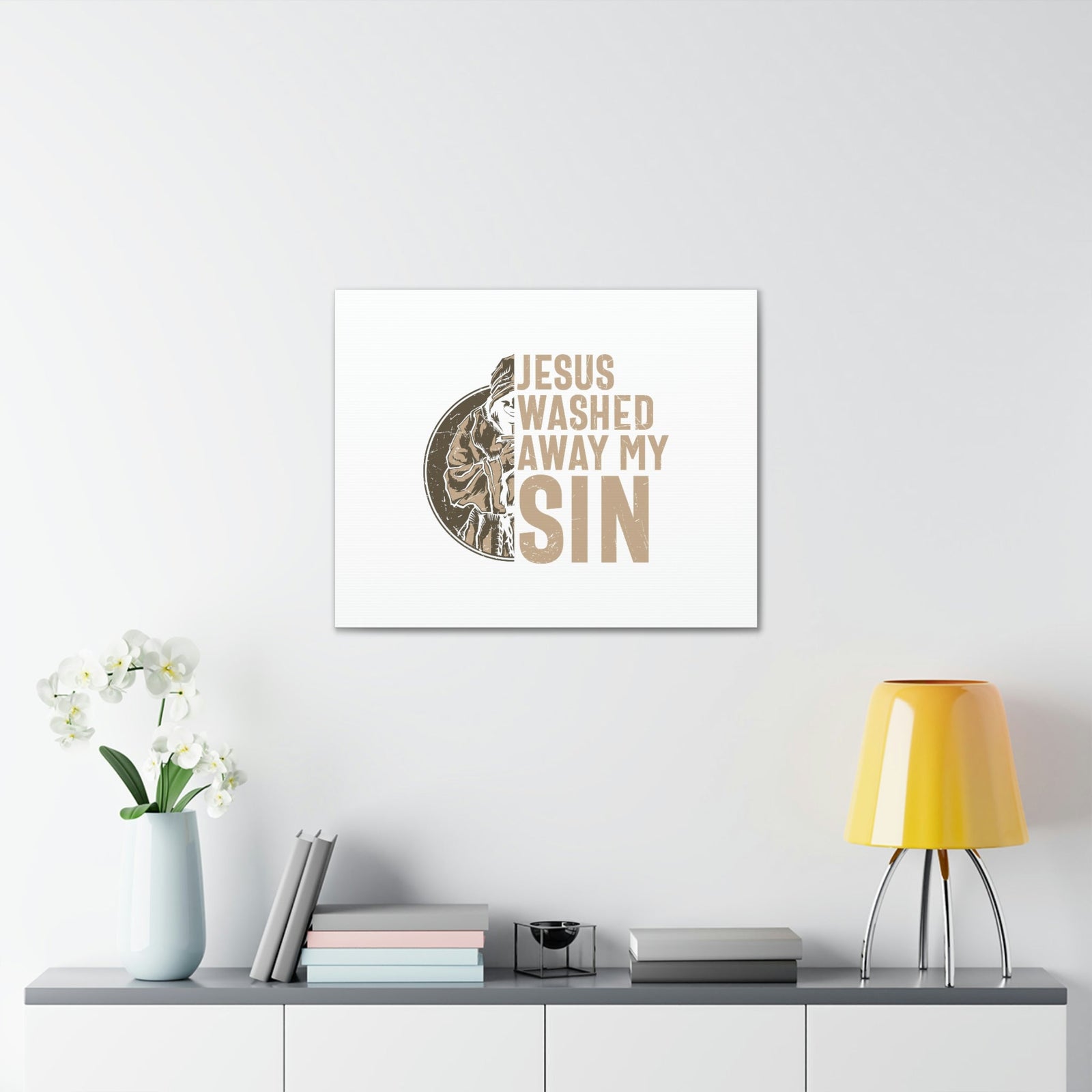 Scripture Walls Washed Away My Sin Psalm 51:2 Christian Wall Art Bible Verse Print Ready to Hang Unframed-Express Your Love Gifts