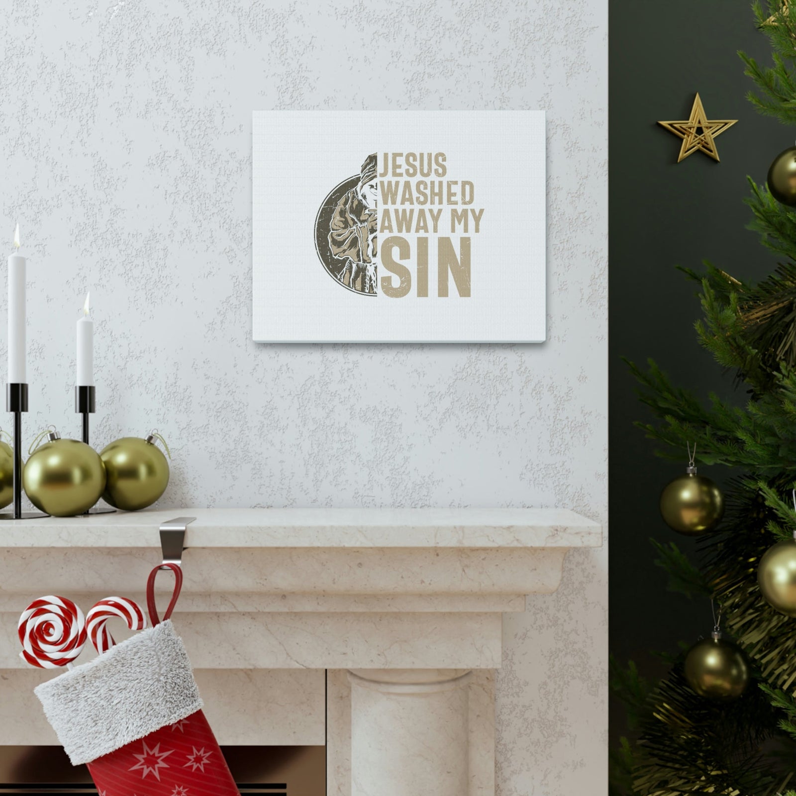 Scripture Walls Washed Away My Sin Psalm 51:2 Christian Wall Art Bible Verse Print Ready to Hang Unframed-Express Your Love Gifts