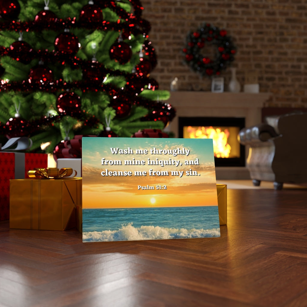 Scripture Walls Washed Away Psalm 51:2 Bible Verse Canvas Christian Wall Art Ready to Hang Unframed-Express Your Love Gifts