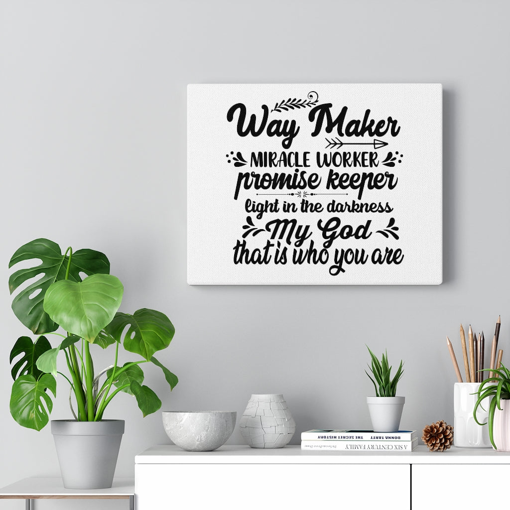 Scripture Walls Way Maker Miracle Worker Promise Keeper Bible Verse Canvas Christian Wall Art Ready to Hang Unframed-Express Your Love Gifts