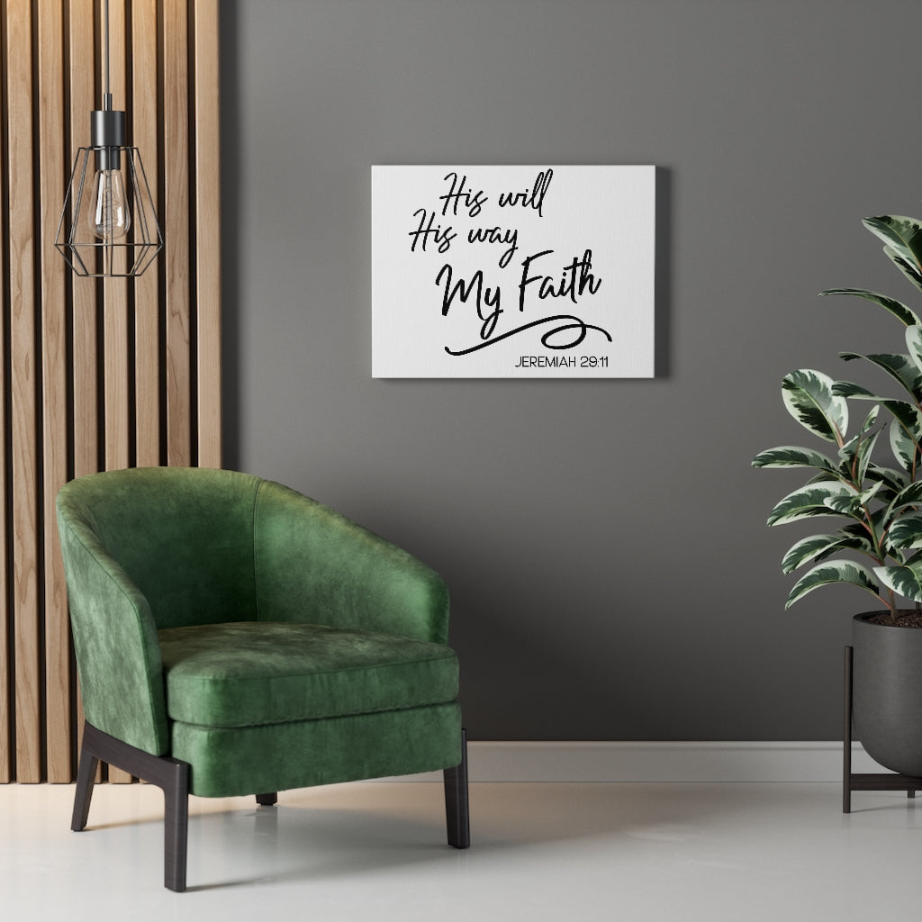 Scripture Walls Way My Faith Jeremiah 29:11 Bible Verse Canvas Christian Wall Art Ready to Hang Unframed-Express Your Love Gifts