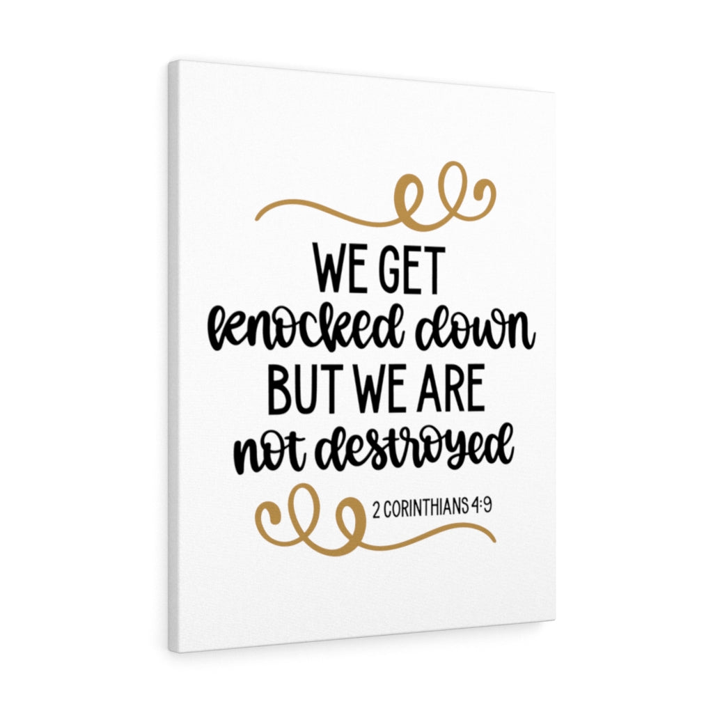 Scripture Walls We Are Not Destroyed 2 Corinthians 4:9 Bible Verse Canvas Christian Wall Art Ready to Hang Unframed-Express Your Love Gifts