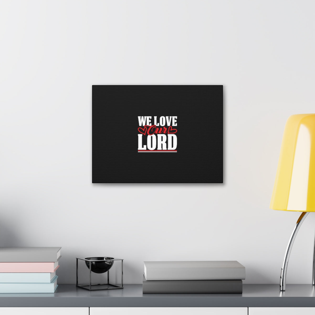 Scripture Walls We Love Our Lord Luke 10:27 Black Christian Wall Art Bible Verse Print Ready to Hang Unframed-Express Your Love Gifts