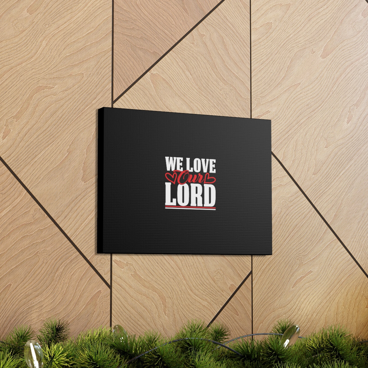 Scripture Walls We Love Our Lord Luke 10:27 Black Christian Wall Art Bible Verse Print Ready to Hang Unframed-Express Your Love Gifts