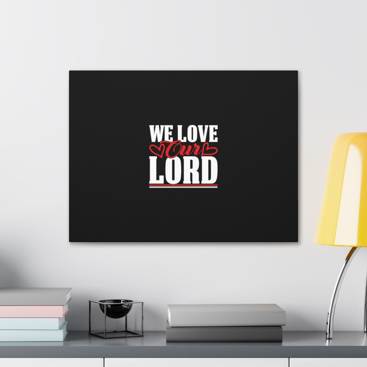Scripture Walls We Love Our Lord Luke 10:27 Black Christian Wall Art Bible Verse Print Ready to Hang Unframed-Express Your Love Gifts