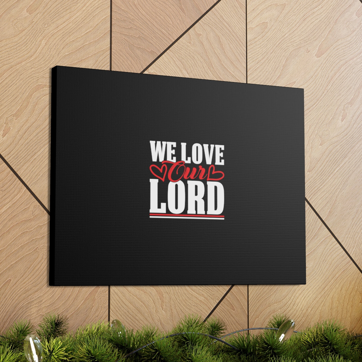 Scripture Walls We Love Our Lord Luke 10:27 Black Christian Wall Art Bible Verse Print Ready to Hang Unframed-Express Your Love Gifts